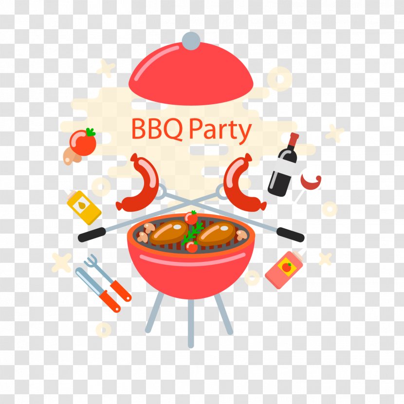 Barbecue Grill Churrasco Sauce Clip Art - Grilling - Italian Party Vector Transparent PNG