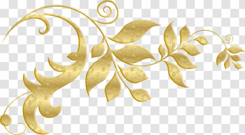 PhotoScape Clip Art - Petal - Gold Plant Pattern Transparent PNG