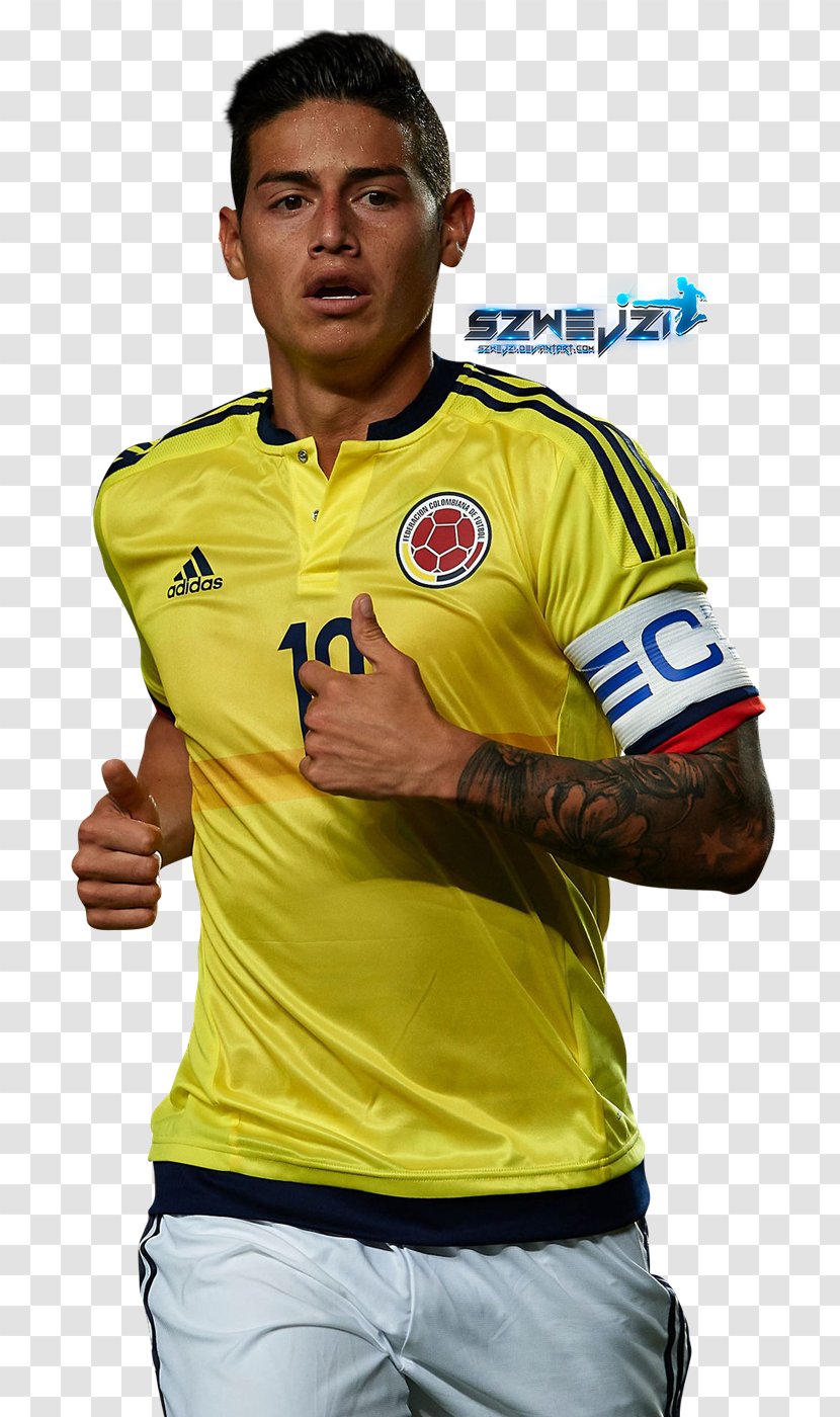 James Rodríguez Colombia National Football Team Jersey Soccer Player Real Madrid C.F. - Edwin Cardona Transparent PNG