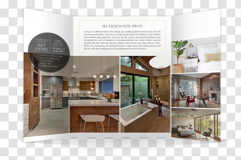 Interior Design Services Designer Real Estate - Tri-fold Brochure Transparent PNG