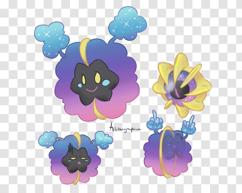 Pokémon Sun And Moon Ultra Cosmog Et Ses évolutions GO - Purple - Pokemon Go Transparent PNG