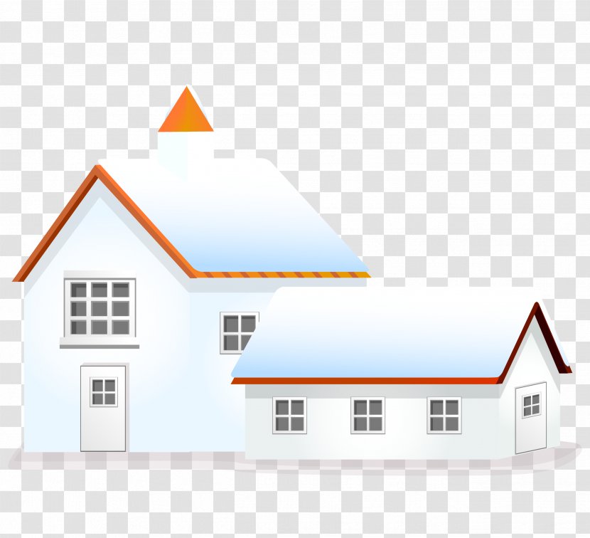 House - Winter - Vector Cartoon Snow Transparent PNG