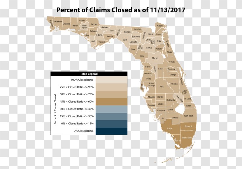 Hurricane Irma Insurance Fraud Florida Power & Light Claims Adjuster - Citizens Property Corporation - Percentage Map Transparent PNG