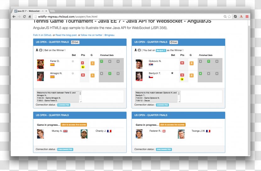 Computer Program WildFly Java Platform, Enterprise Edition Community Process WebSocket - Web Page - Html Transparent PNG