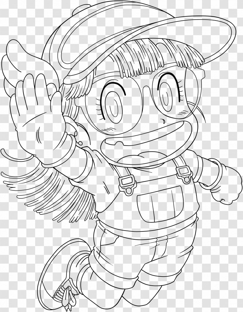 Arale Norimaki Line Art Goku Drawing Dr. Slump - Tree Transparent PNG