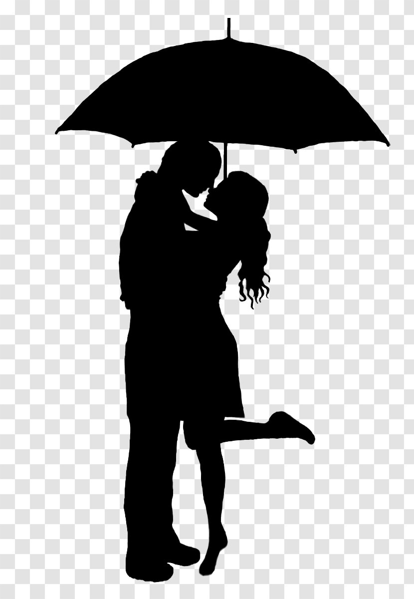 Kiss Silhouette Love Clip Art - Umbrella - Sparrow Transparent PNG