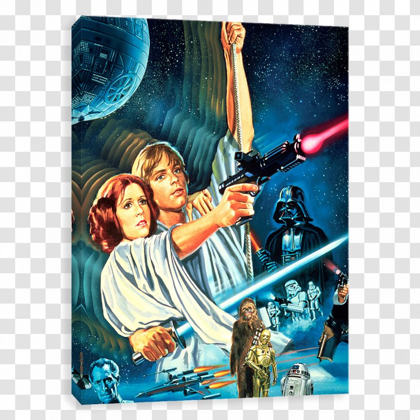 Film Poster Luke Skywalker Star Wars Mural - Canvas Print - Old Movie Transparent PNG