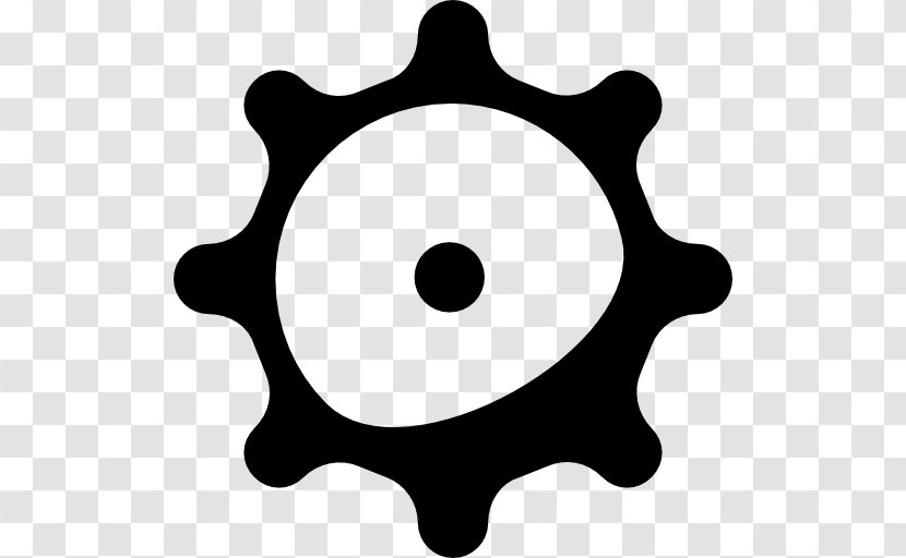 Gear - Black - White Transparent PNG