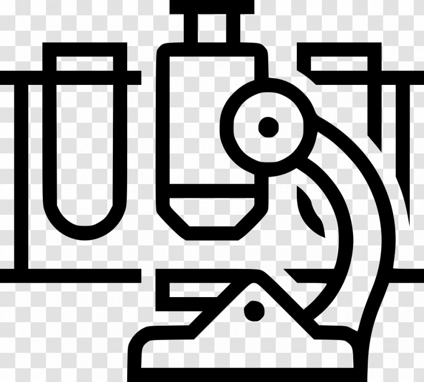 Microscope Clip Art - Black And White Transparent PNG