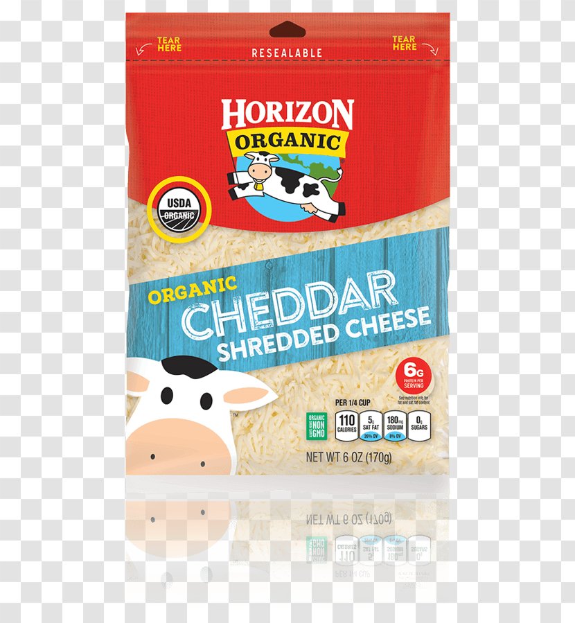 Milk Organic Food Nachos Monterey Jack Horizon - Grated Cheese - Shredded Transparent PNG