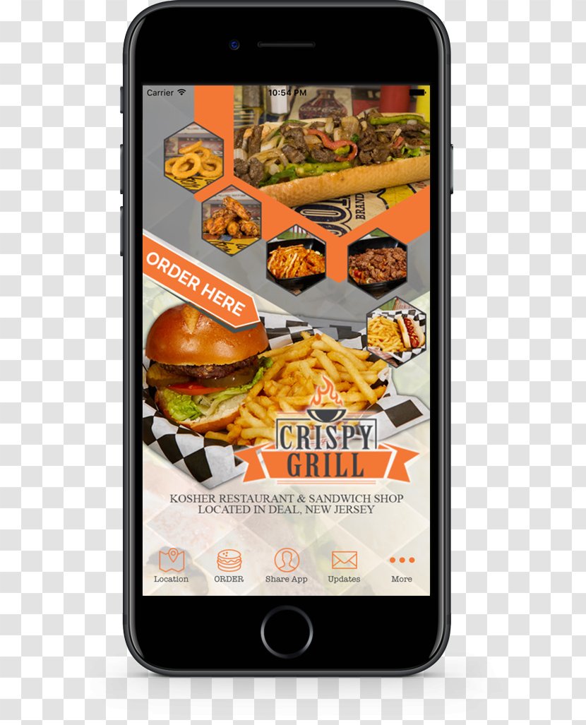 Fast Food Display Advertising - Mobile Phone - Siegelkosher Meat Restaurant Transparent PNG