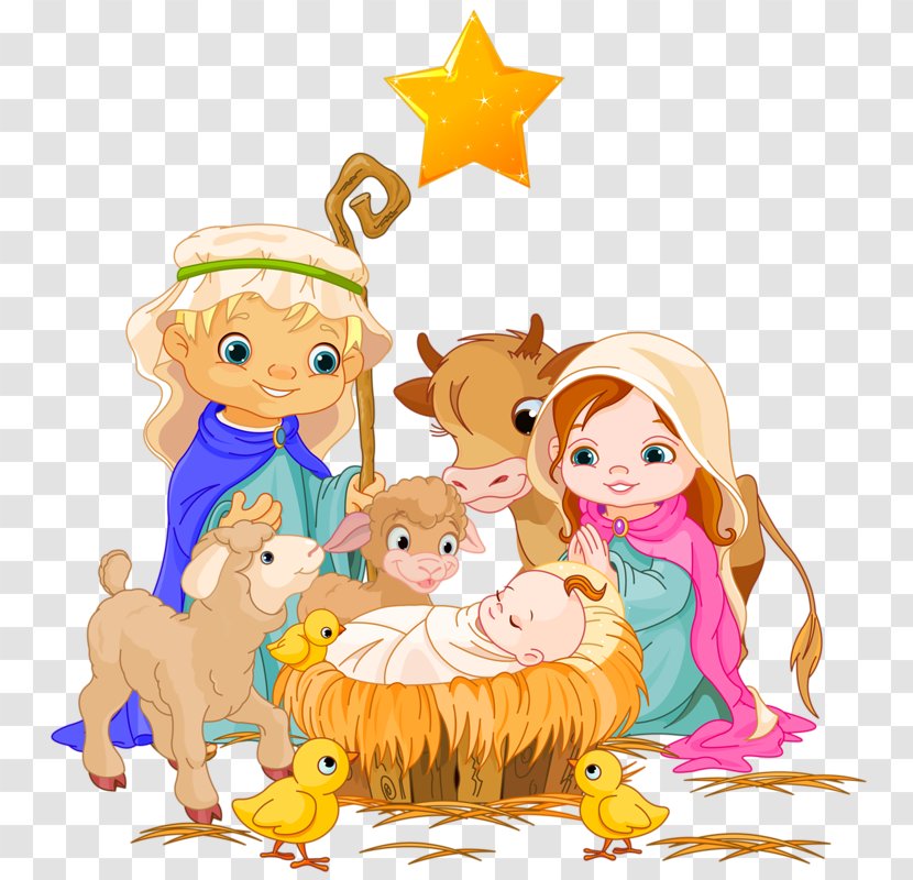 Holy Family Nativity Scene Of Jesus Clip Art - Biblical Magi - The Elderly And Children Transparent PNG