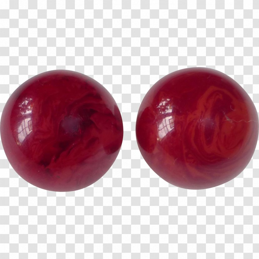 Earring Bead Cranberry Dome Sphere Transparent PNG
