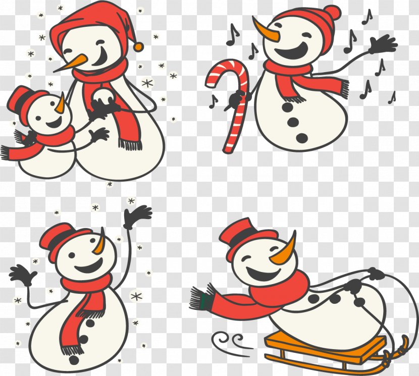 Snowman Winter Clip Art - Holiday Ornament - Cute Transparent PNG
