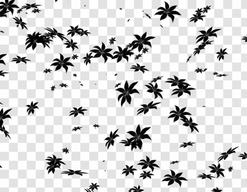 Black & White - Plant - M Font Silhouette Line Pattern Transparent PNG