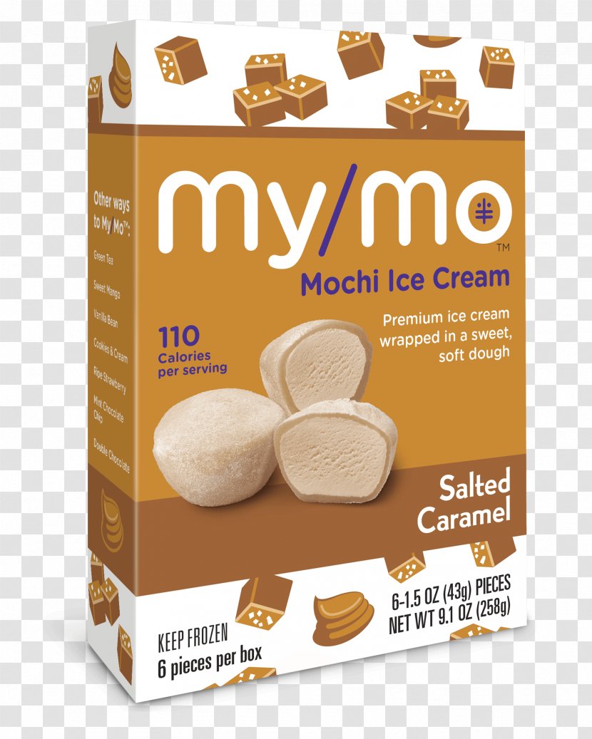 Mochi Ice Cream Milk Substitute - Salted Caramel Transparent PNG