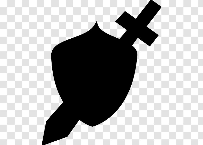 Sword Shield Black And White Clip Art Transparent PNG