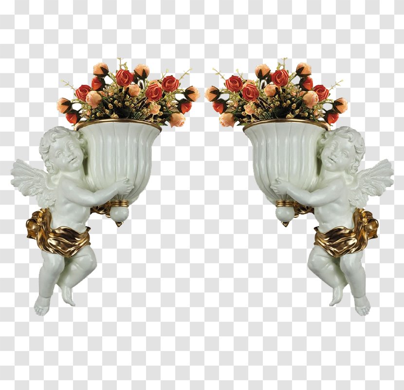 Download - Flower - Cupid Flowerpot Transparent PNG