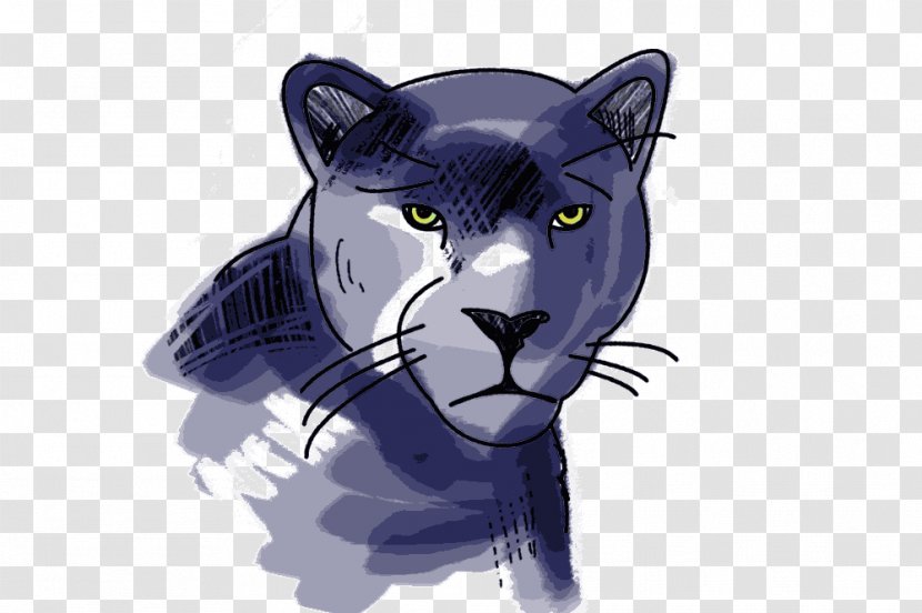 Black Panther Whiskers Satchel Scout Big Cat - Tail - Cartoon Transparent PNG