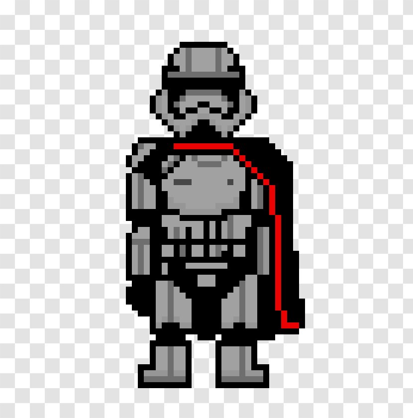 Captain Phasma Finn Pixel Art Star Wars - Digital Transparent PNG