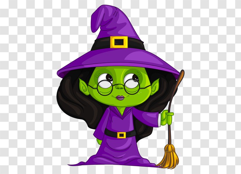Witchcraft Clip Art - Cartoon - Purple Witch Transparent PNG