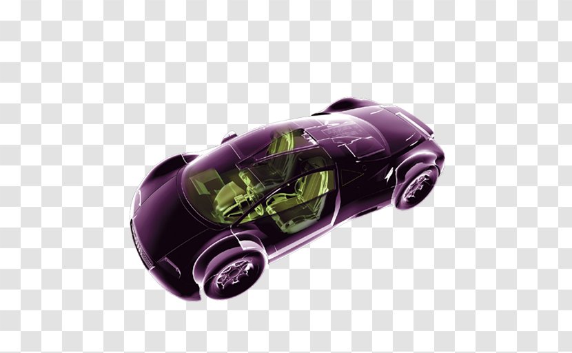 Sports Car Tire-pressure Monitoring System - Purple - Beetle Transparent PNG
