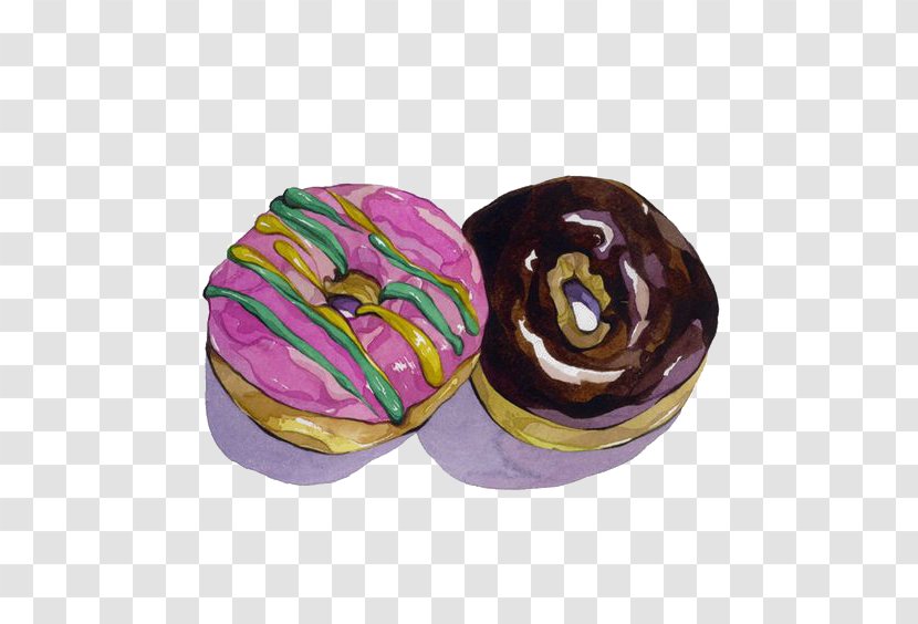 Doughnut Cartoon Illustration - Creamy Doughnuts - Donut Transparent PNG