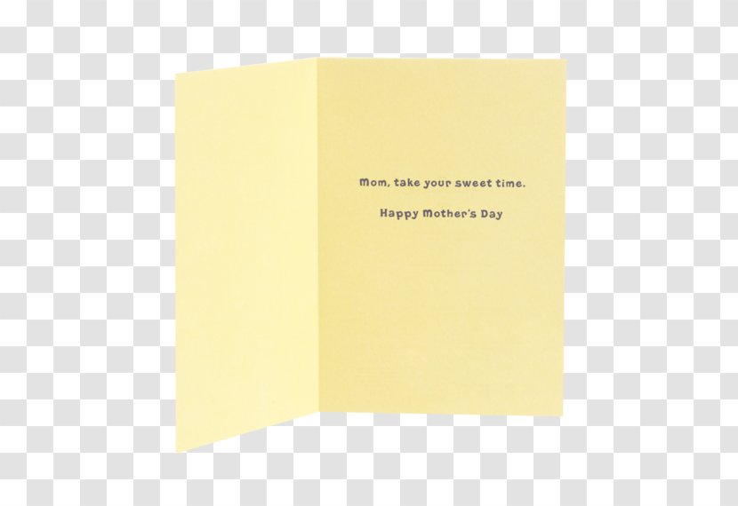 Paper Brand Product Design Font - Yellow - Mother's Day Card Transparent PNG
