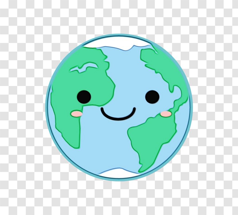 Green Cartoon Turquoise Aqua Earth - World Smile Transparent PNG