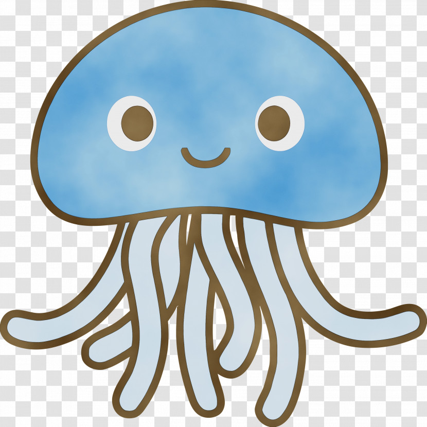 Octopus Jellyfish Cartoon Cnidaria Smile Transparent PNG