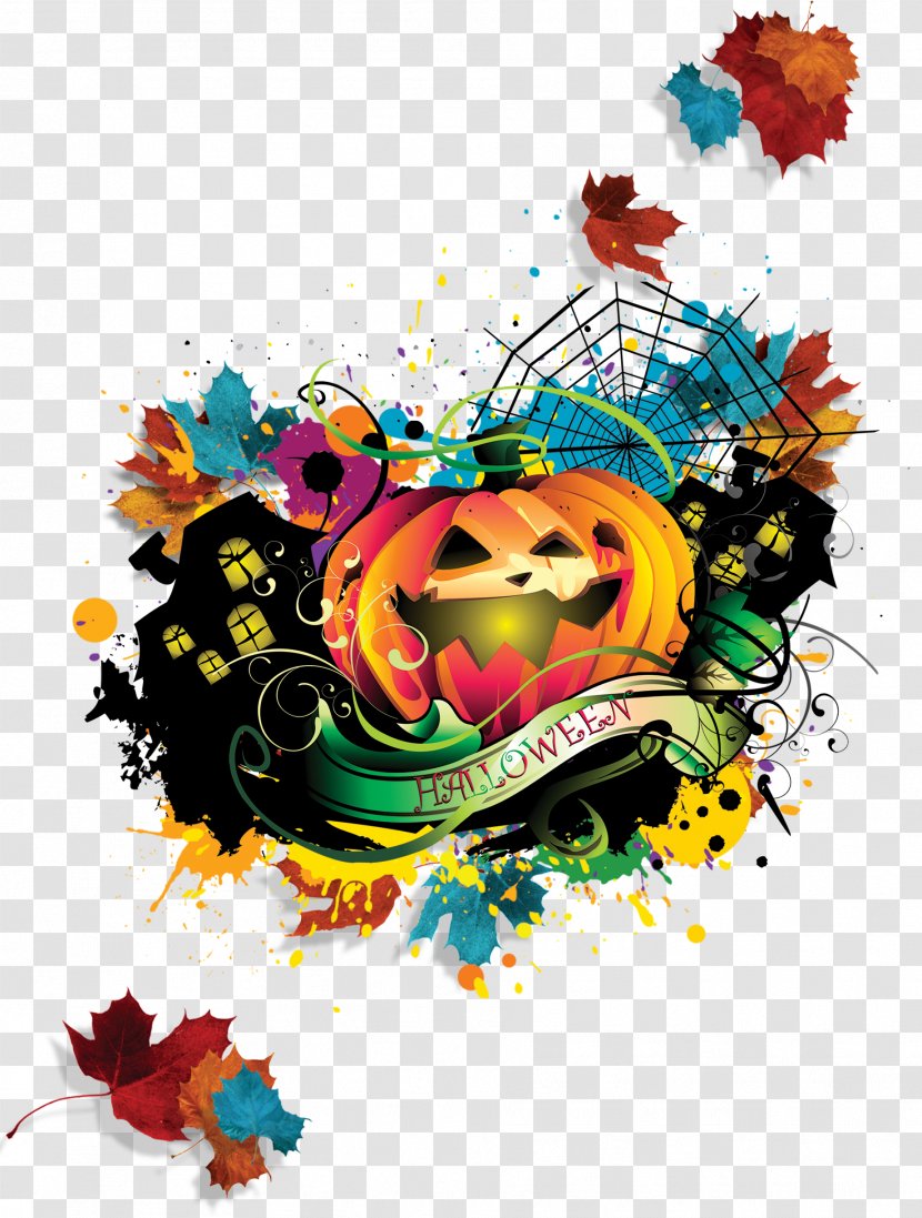 Halloween Elements - Floral Design Transparent PNG