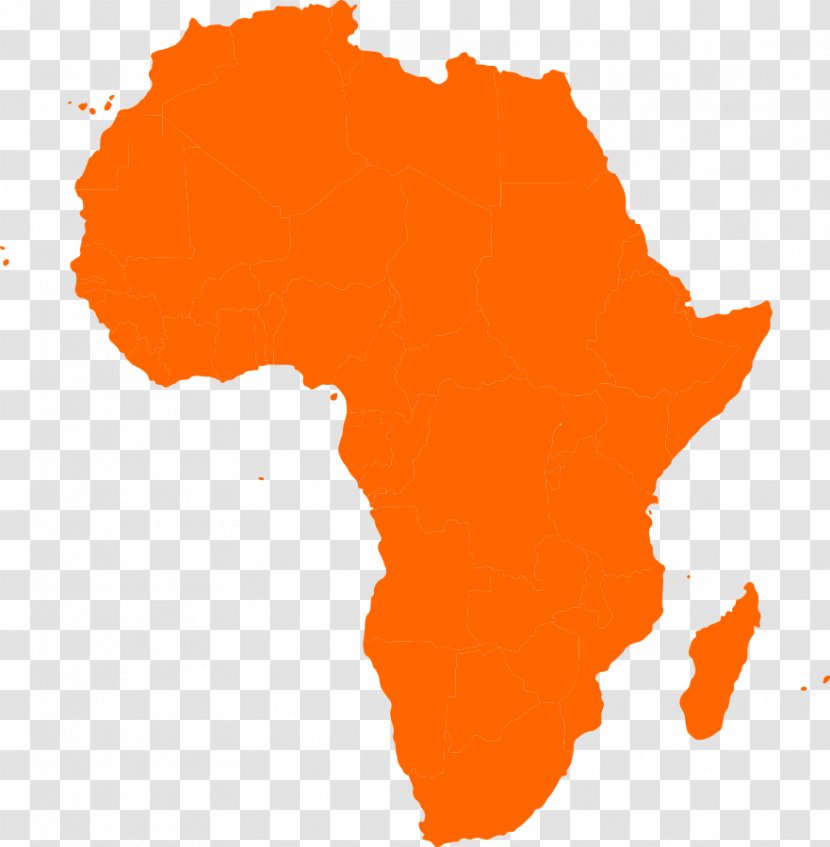 Africa Map Clip Art - Orange - Camel Transparent PNG