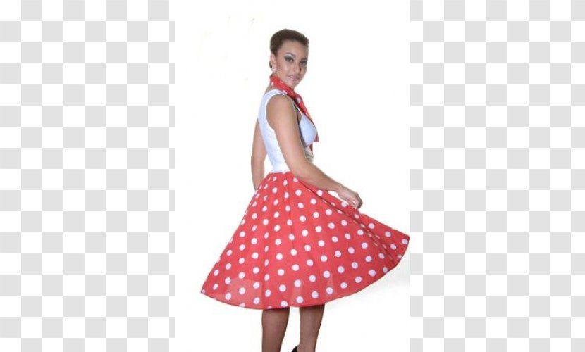Polka Dot 1950s Poodle Skirt Costume - Party - Dress Transparent PNG
