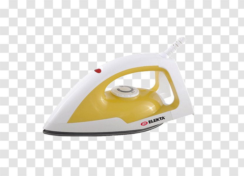 Yellow Clothes Iron Small Appliance Téflon White - Plate Transparent PNG