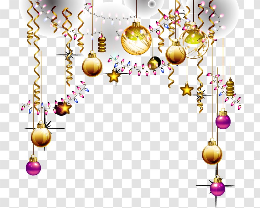 Download Google Images Computer File - Christmas - Hand Colored Streamers Ball Pattern Transparent PNG