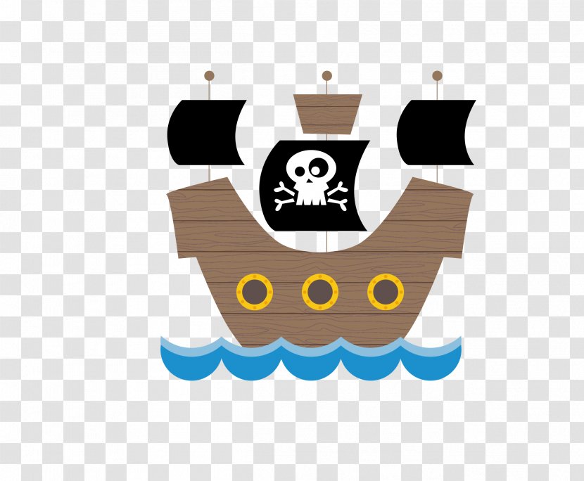 Piracy Cartoon - Treasure - Pirate Ship Transparent PNG