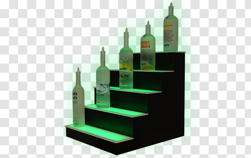 Floating Shelf Light-emitting Diode Table - Bottle - Light Transparent PNG