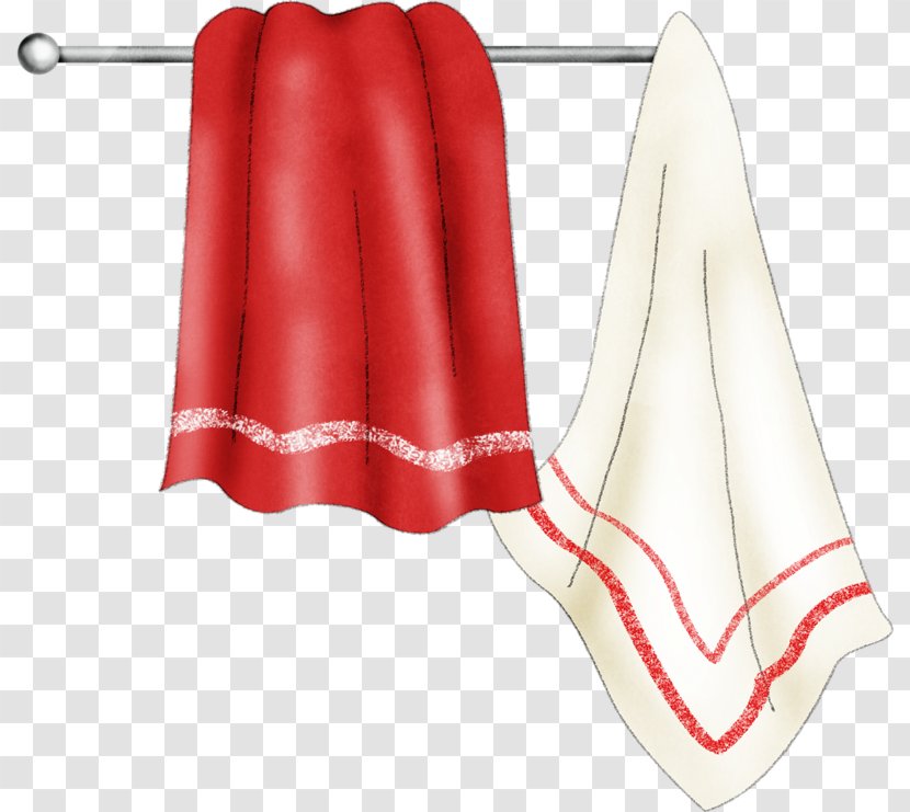 Towel Textile Red Clip Art Transparent PNG