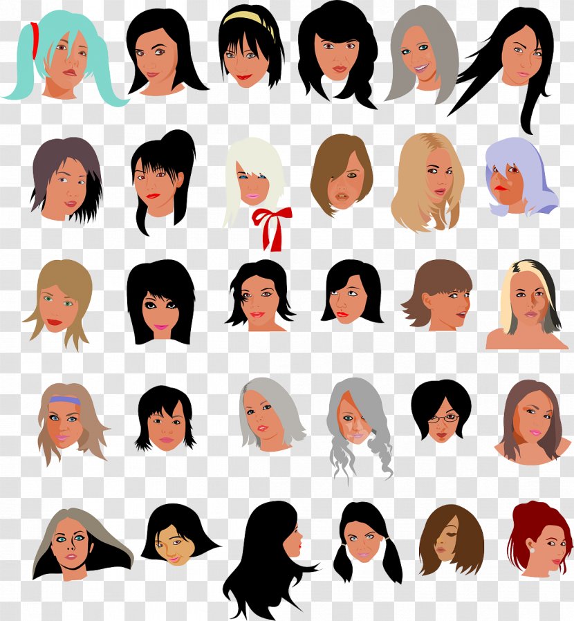 Woman Clip Art - Flower - Faces Transparent PNG