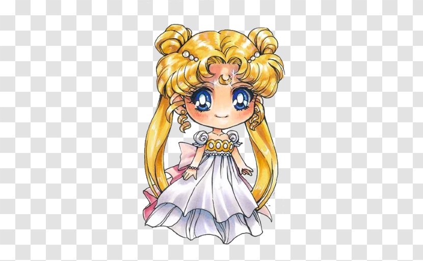 Sailor Moon Chibiusa Mercury Sticker Bishōjo - Silhouette Transparent PNG