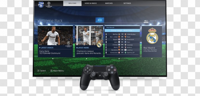 UEFA Champions League PlayStation 4 Super Cup Real Madrid C.F. - Dualshock - Uefa Transparent PNG