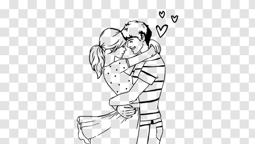 Drawing Couple Painting Love - Watercolor Transparent PNG
