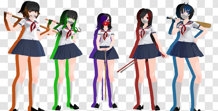 Yandere Simulator Character Delinquent Female - Frame Transparent PNG