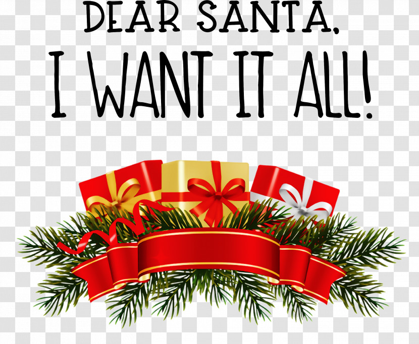 Dear Santa Christmas Transparent PNG