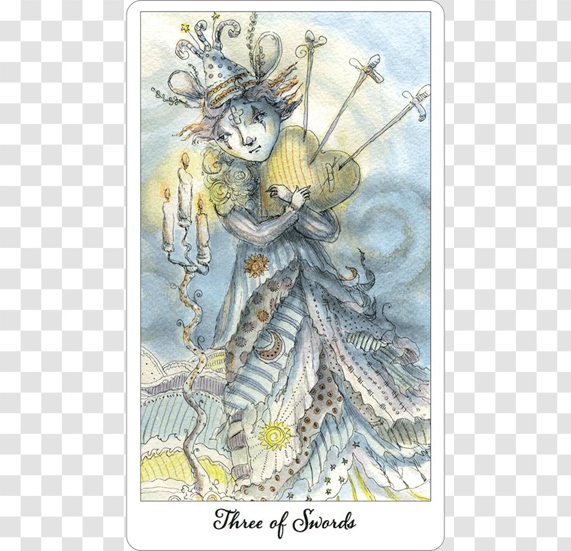 Paulina Tarot Three Of Swords Playing Card Joy - Fictional Character - Nine Cups Transparent PNG