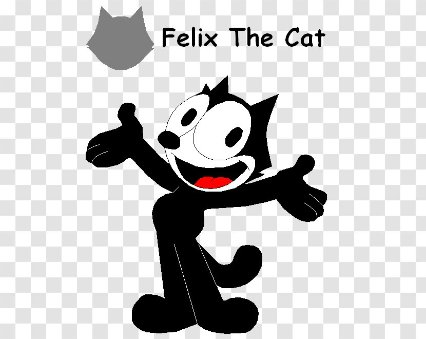 Felix The Cat Silent Film Animation Animated Cartoon - Black Transparent PNG