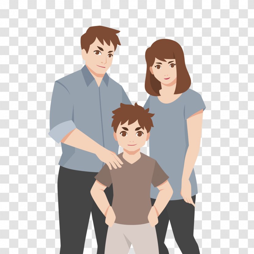 Cartoon Family Download Icon - Watercolor - Vector Warm Transparent PNG
