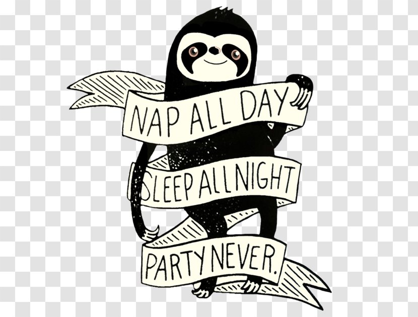 T-shirt Sloth Nap Party Sleep Transparent PNG