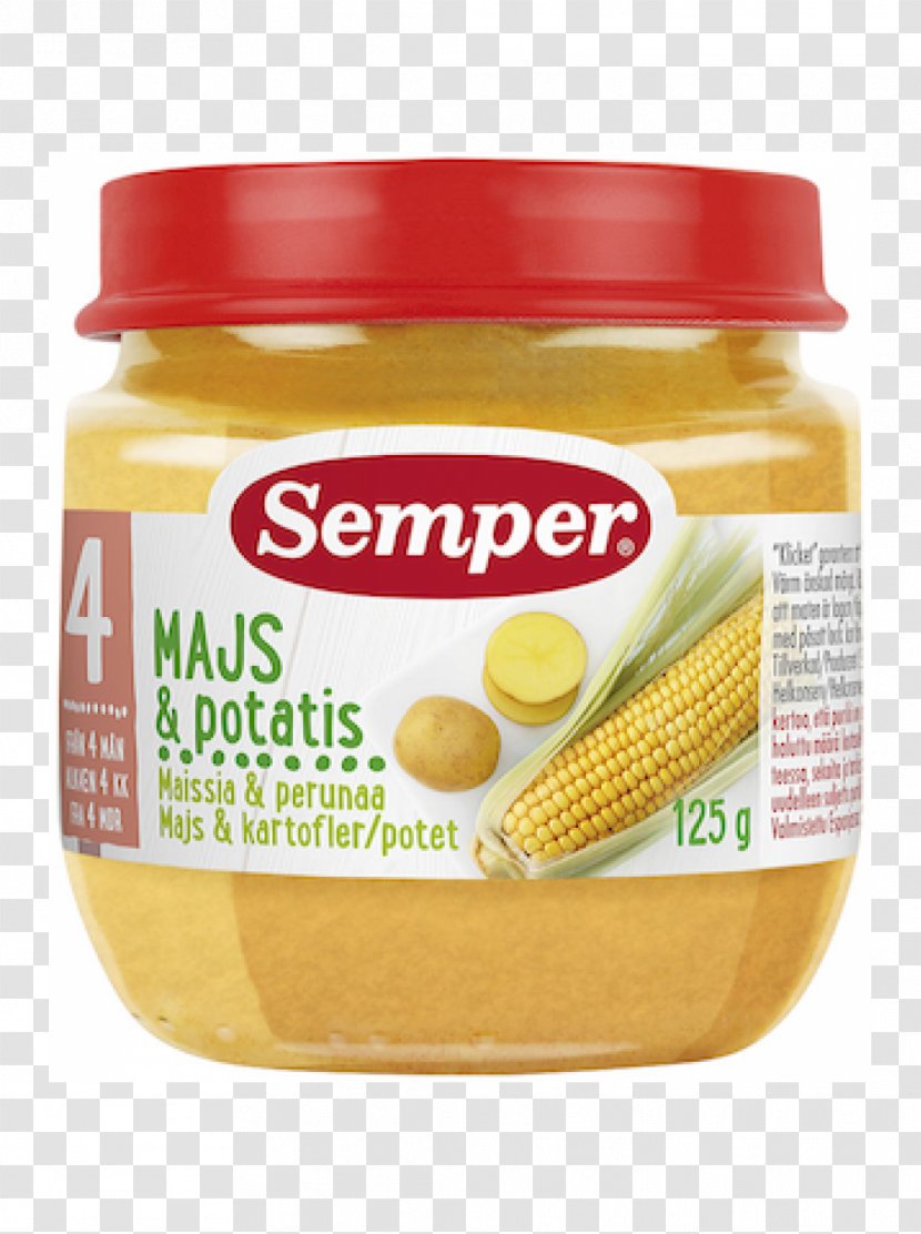 Baby Food Mashed Potato Maize Semper - Ingredient Transparent PNG