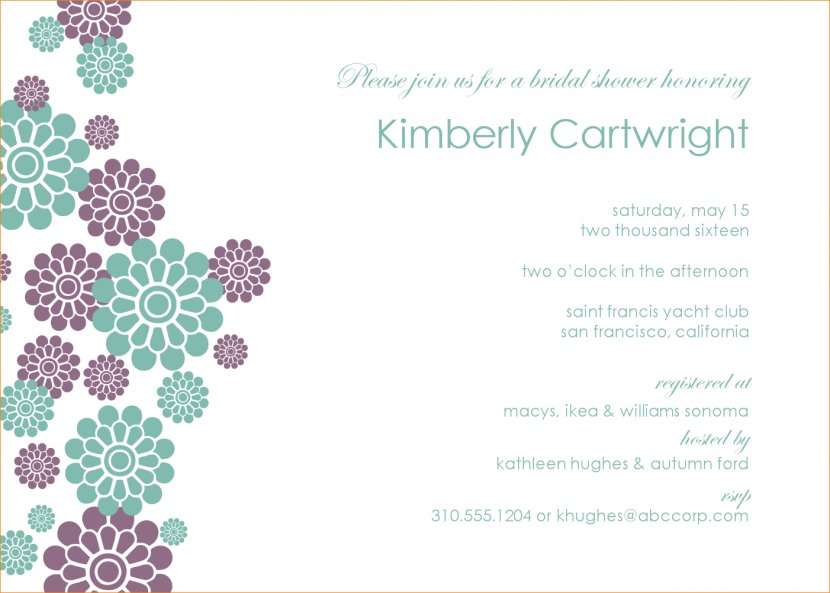 Wedding Invitation Bridal Shower Greeting & Note Cards Baby Transparent PNG
